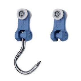 Schwenkbare Nylon-Rolle mit Lagern und Gelenk, 12 x 240.