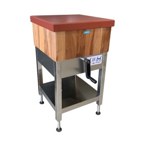 Cutting table adjustable in height