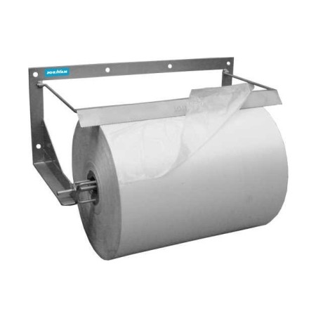 Wall-mounted dispenser for plastic rolls