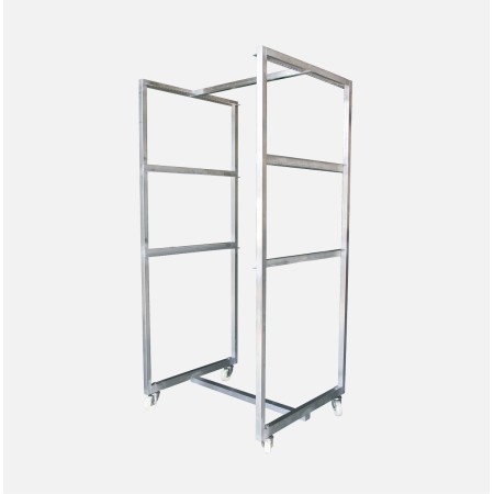 RACK carro de 3 nivells, 750x1000x1750H, amb 4 rodes d100 giratòries