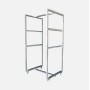 Carrinho RACK de 3 níveis, 750x1000x1750H, com 4 rodas giratórias d100