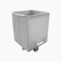 Carrinho BUGGY 300L DIN-9797, dimensões do balde 636x636xA770 mm