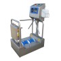 Pas obligat renta botes amb desinfecció de mans, 700x1040x1100H, inoxidable AISI 304.