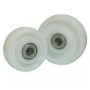 Roda de niló, d200x50 eix de 20mm amb rodaments de boles inoxidable, AISI 304.