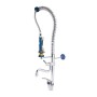 Robinet de douche mural monocommande 2 eaux avec canule intégrée 900h en acier inoxydable AISI 304.