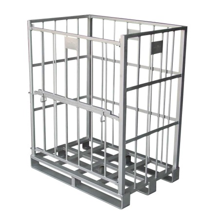 Palet, RACK per a magatzem de congelats, 1200x800x1440h inoxidable AISI 304. Apte per transportar amb corrons.