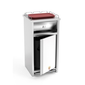 Contenedor de residus amb pedal per a safates de menjador 625x600x1255h