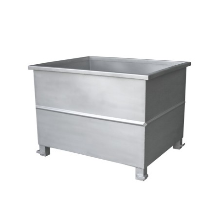 Contenidor dimensions internes 3000L, 1600x1600x1250h d'acer inoxidable AISI 304.