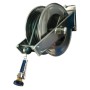 Manega enrotllable de 15 m amb aixeta ruixador, 235x533x438h, 13L/minut, inoxidable AISI 304.