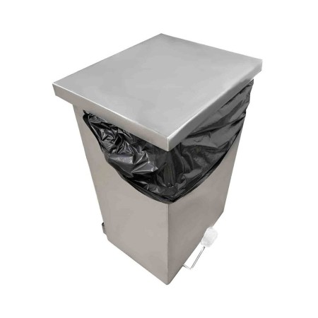 22L Abfallbehälter mit Pedaldeckel, 290x280x420h, Edelstahl AISI 304.